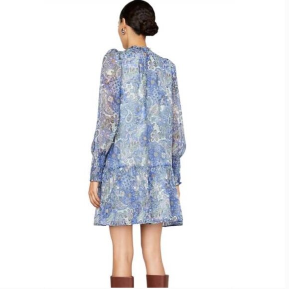 Marie Oliver Irena Balloon-Sleeve Minidress Size XS - Picture 4 of 5